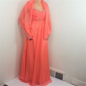 NWOT coral pink prom/bridesmaids dress
